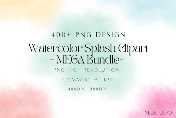 Download Watercolor Splash PNG MEGA BUNDLE - Color Collection