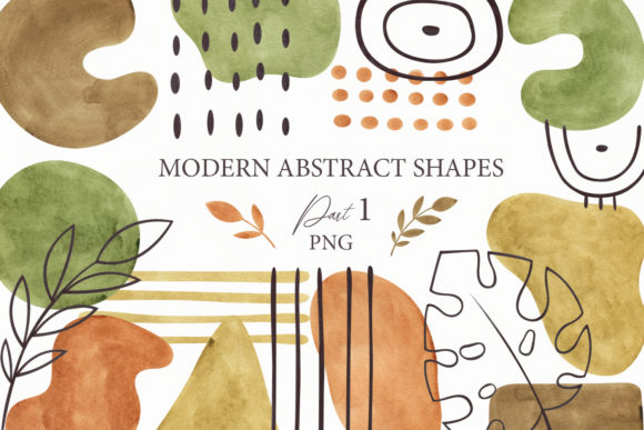 Download Watercolor Abstract Shapes, Part 1 - Color Collection