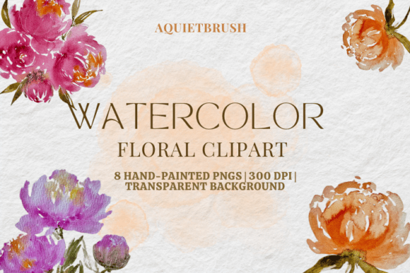 Download Hand-drawn Watercolor Peonies - Color Collection