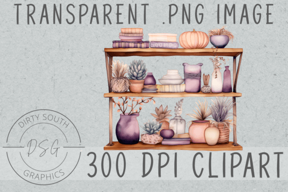 Download Watercolor Boho Decor Shelf - Color Collection