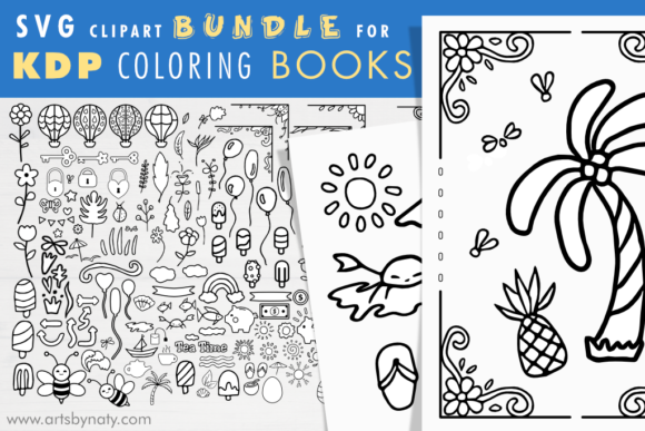 Download Clipart Bundle for KDP Coloring Book - Color Collection