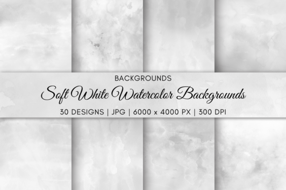 Download Soft White Watercolor Backgrounds - Color Collection