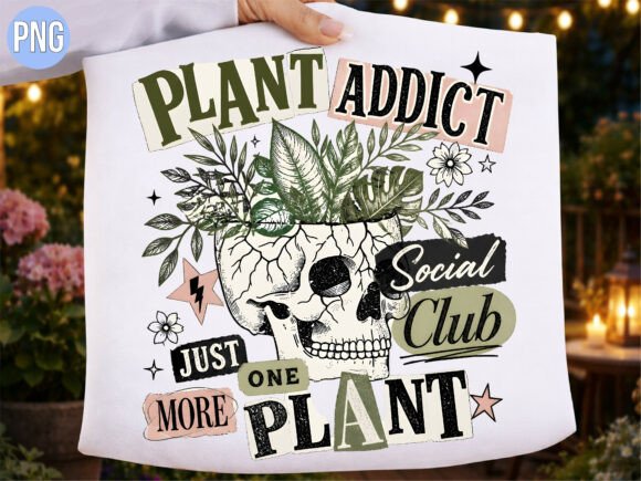 Download Retro Plant Addict Skull Social Club PNG - Premium Resources