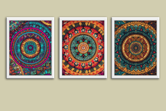 Download Boho Mandala Colorful Wall Art Prints - Color Collection